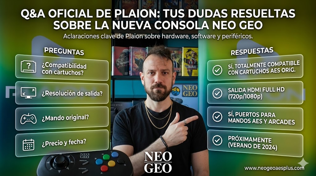 Plaion répond aux 10 questions les plus posées sur la Neo Geo AES+
