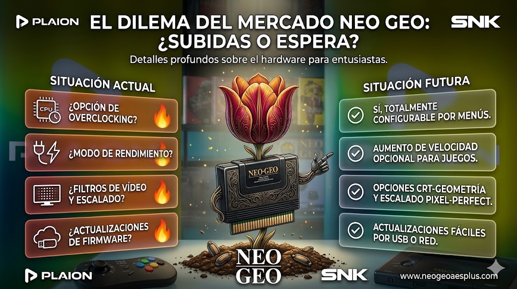 SNK goes quiet while the original AES keeps climbing: what happens to prices when the AES+ lands?